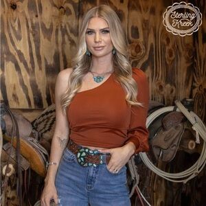 Sterling Kreek One-Shoulder Top